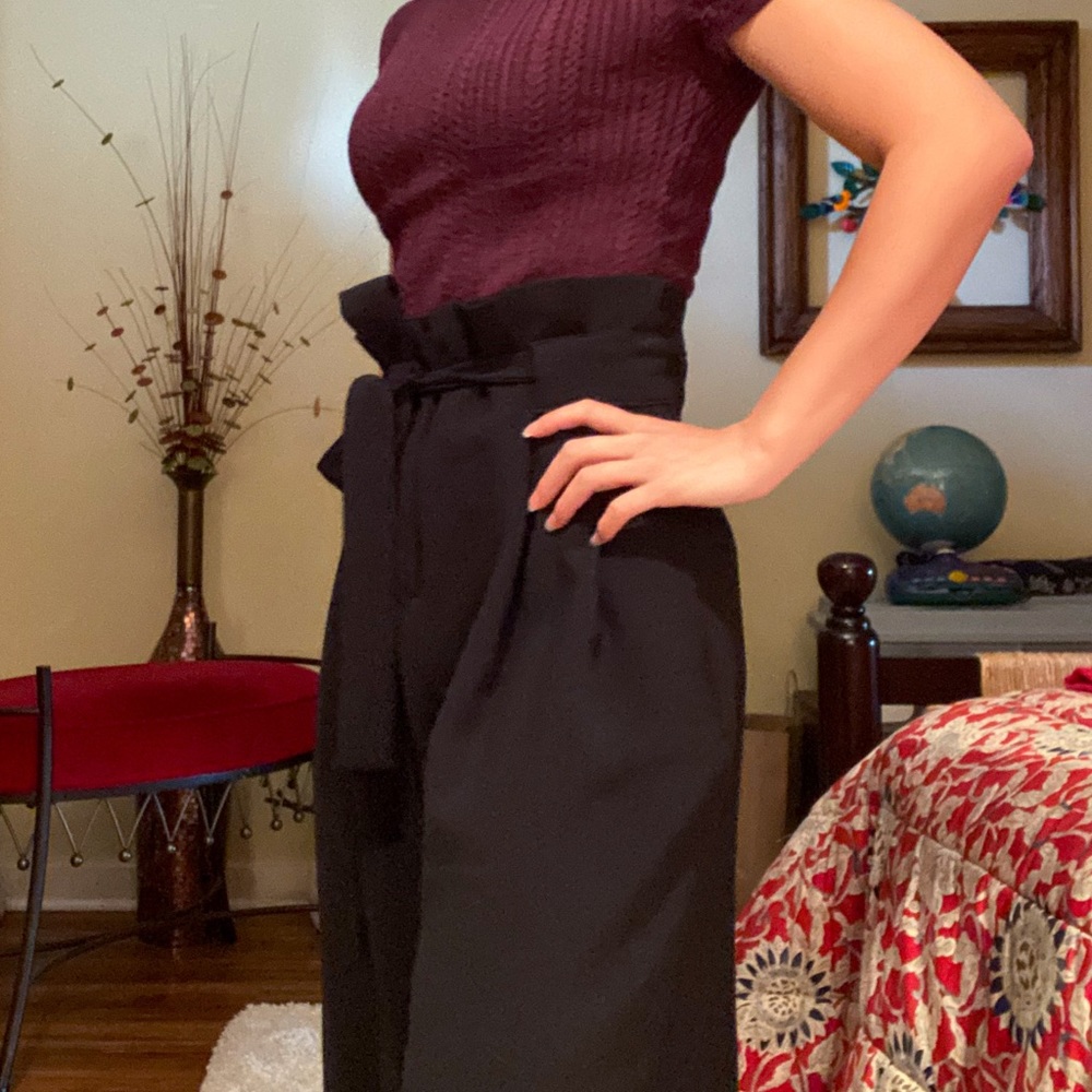 Tara Jarmon burgundy ribbed knit short sleeves